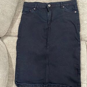 Black jean skirt